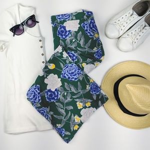 Merona Floral Print Wide Leg Cropped Pants